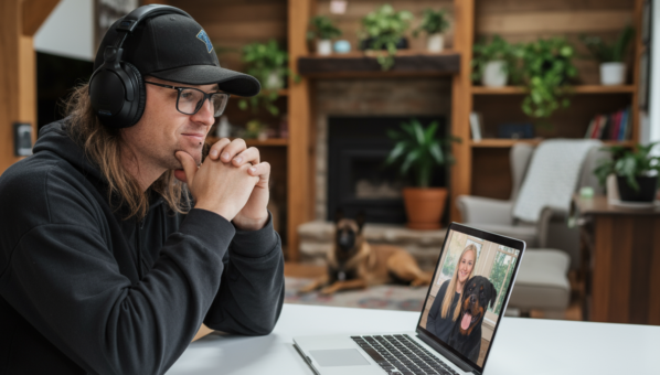 Firefly_Gemini Flash_a man sitting at a white table in a black hat and black hooded sweatshirt and wearing 368124